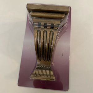 Support decorative wall sconce gold with hole for curtain rod set of 2 matching